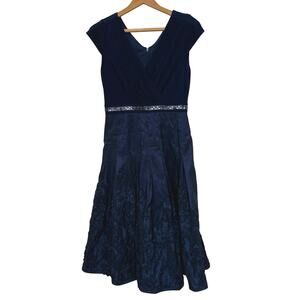 Adrianna Papell Navy Blue Cocktail Dress - Size 4